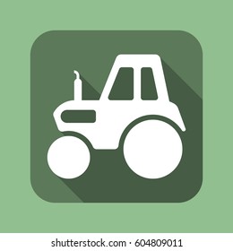tractor Icon, flat design style