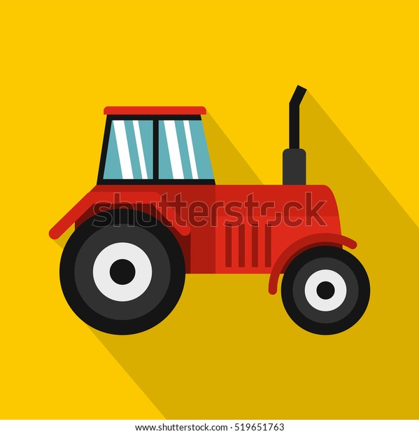 Tractor icon. Flat illustration of tractor vector
icon for web design