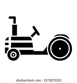 tractor icon glyph vector design