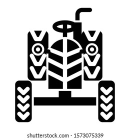 tractor icon glyph vector design