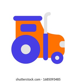 Icono del tractor. Ilustración de elemento gráfico sobre fondo blanco.
