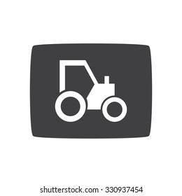 Tractor icon. gray icon. vector.