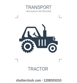 tractor icon. high quality filled tractor icon on white background. from transport collection flat trendy vector tractor symbol. use for web and mobile