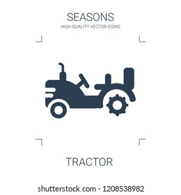 tractor icon. high quality filled tractor icon on white background. from seasons collection flat trendy vector tractor symbol. use for web and mobile