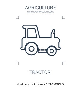 tractor icon. high quality line tractor icon on white background. from agriculture collection flat trendy vector tractor symbol. use for web and mobile