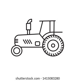 tractor icon, illustration design template