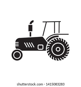 tractor icon, illustration design template