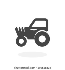 Tractor icon illustration isolated on white background sign symbol. Tractor vector logo. Modern vector pictogram for web graphics - stock vector