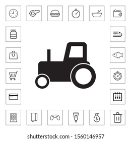 Tractor icon illustration isolated vector sign symbol