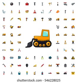 tractor icon illustration isolated vector sign symbol