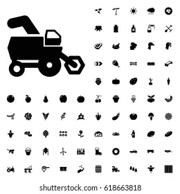 Tractor icon illustration isolated vector sign symbol. agriculture icons vector set on white background.