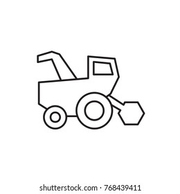 tractor icon illustration isolated vector sign symbol