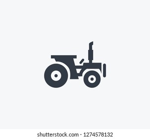 Tractor icon isolated on clean background. Tractor icon concept drawing icon in modern style. Vector illustration for your web mobile logo app UI design.