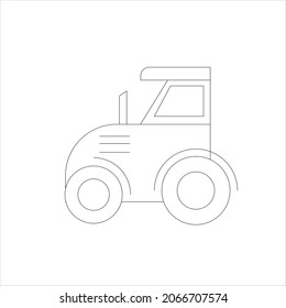 tractor icon isolated on white