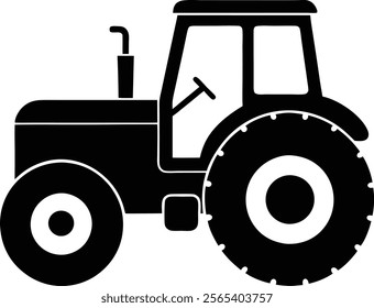 Tractor icon isolated on white background. Tractor sign vector illustration design