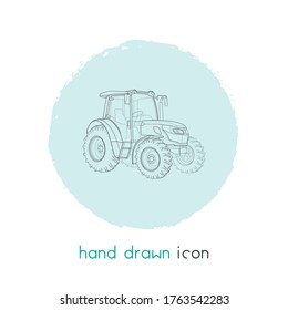 Tractor icon line element. Vector illustration of tractor icon line isolated on clean background for your web mobile app logo design.