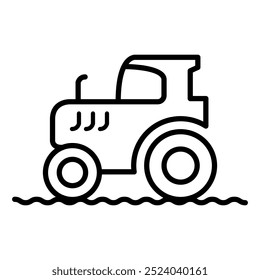 Tractor icon in line style and editable stroke. Agricultural technology icon in line style and editable stroke
