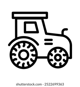 Tractor icon in line style. Perfect for website mobile app presentation. Suitable for any user interface and user experience