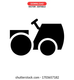 tractor icon or logo isolated sign symbol vector illustration - high quality black style vector icons
