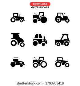 tractor icon or logo isolated sign symbol vector illustration - Collection of high quality black style vector icons

