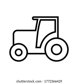 tractor icon or logo isolated sign symbol vector illustration - high quality black style vector icons
