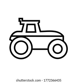 tractor icon or logo isolated sign symbol vector illustration - high quality black style vector icons

