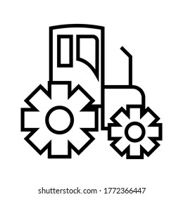 tractor icon or logo isolated sign symbol vector illustration - high quality black style vector icons
