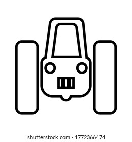 icono tractor o logotipo símbolo de señalización aislado ilustración vectorial - iconos vectores de estilo negro de alta calidad
