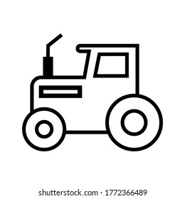 tractor icon or logo isolated sign symbol vector illustration - high quality black style vector icons
