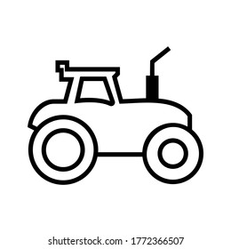 tractor icon or logo isolated sign symbol vector illustration - high quality black style vector icons
