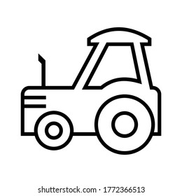 tractor icon or logo isolated sign symbol vector illustration - high quality black style vector icons
