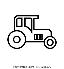 icono tractor o logotipo símbolo de señalización aislado ilustración vectorial - iconos vectores de estilo negro de alta calidad
