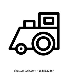 Tractor icon or logo isolated sign symbol vector illustration - high quality black style vector icons

