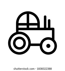 Tractor icon or logo isolated sign symbol vector illustration - high quality black style vector icons

