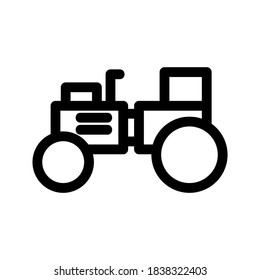 Tractor icon or logo isolated sign symbol vector illustration - high quality black style vector icons
