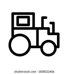 Tractor icon or logo isolated sign symbol vector illustration - high quality black style vector icons
