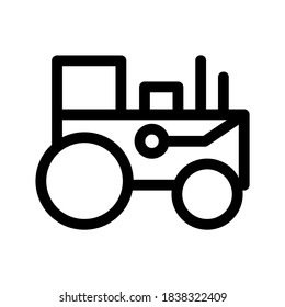 Tractor icon or logo isolated sign symbol vector illustration - high quality black style vector icons
