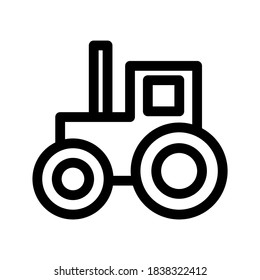 Tractor icon or logo isolated sign symbol vector illustration - high quality black style vector icons
