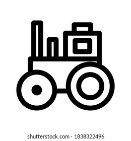 Tractor icon or logo isolated sign symbol vector illustration - high quality black style vector icons
