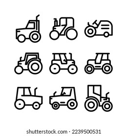 tractor icon or logo isolated sign symbol vector illustration - high quality black style vector icons