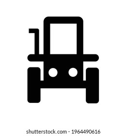 Traktorsymbol auf weißem Hintergrund