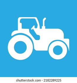 tractor icon on a white background, vector illustration