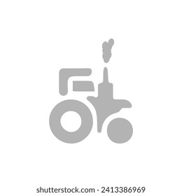 tractor icon on a white background, vector illustration