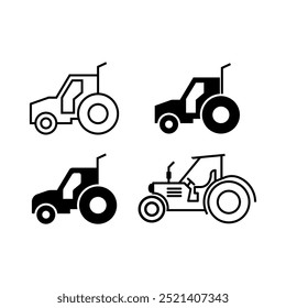 tractor icon on white background. tractor vector icon. tractor vector icon. tractor vector icon