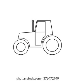 tractor icon on white background