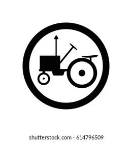 tractor icon on the white background