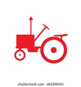 Tractor icon on white background