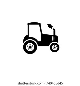 Tractor icon on the white background