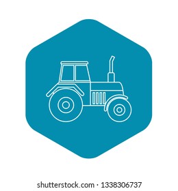 Tractor icon. Outline illustration of tractor vector icon for web design