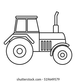 Tractor icon. Outline illustration of tractor vector icon for web design